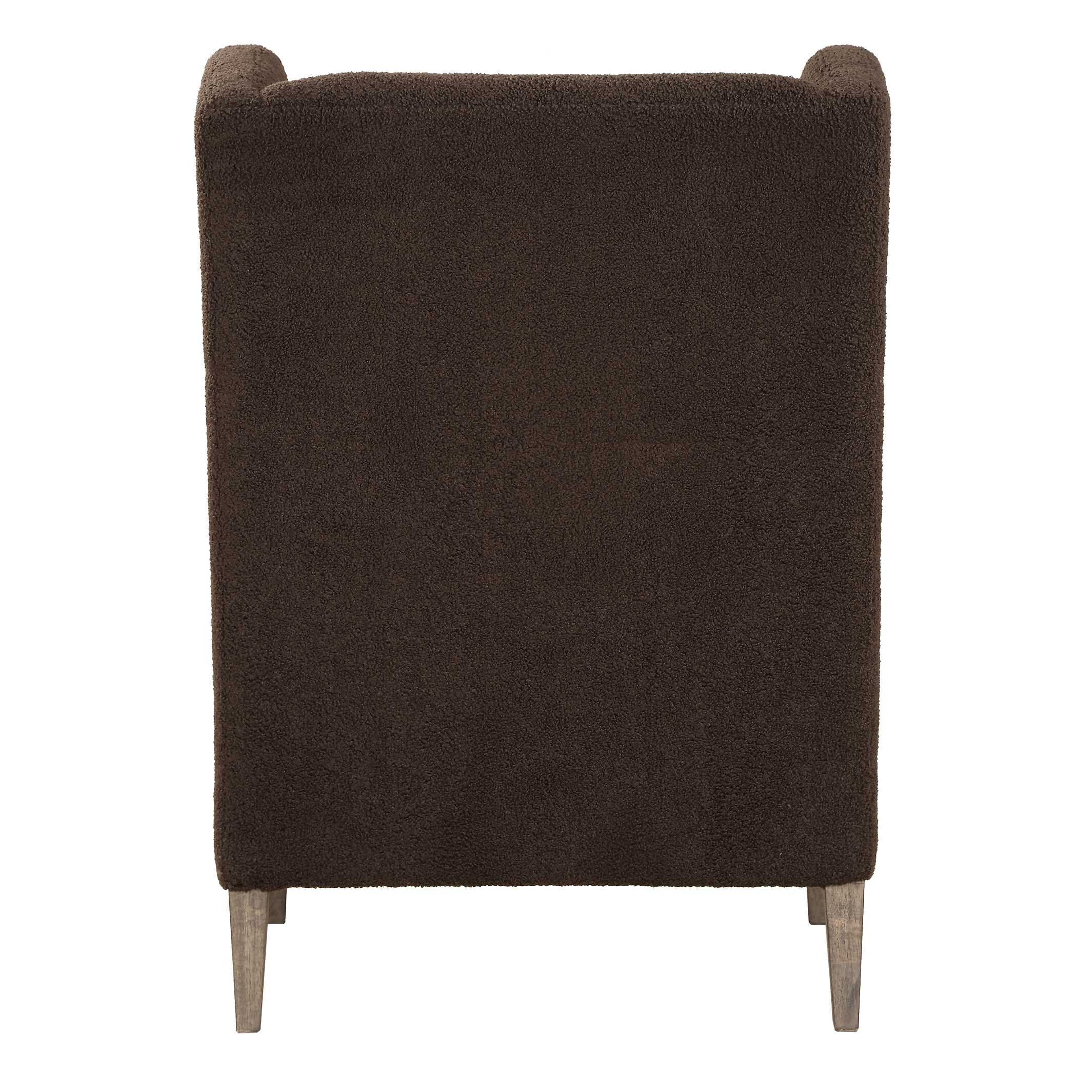 Serpentine Brown Fabric Accent Chair, Furniture by Uttermost, 29.5" width x 40" height x 34.5" depth View 8
