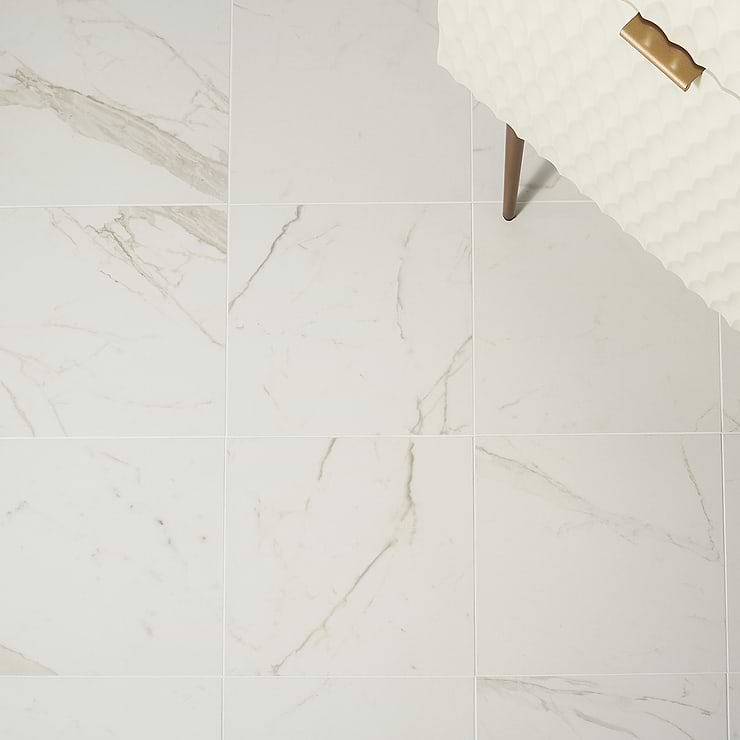 Online Designer Bathroom Versilia Calacatta Oro Matte 12x12 Porcelain Tile