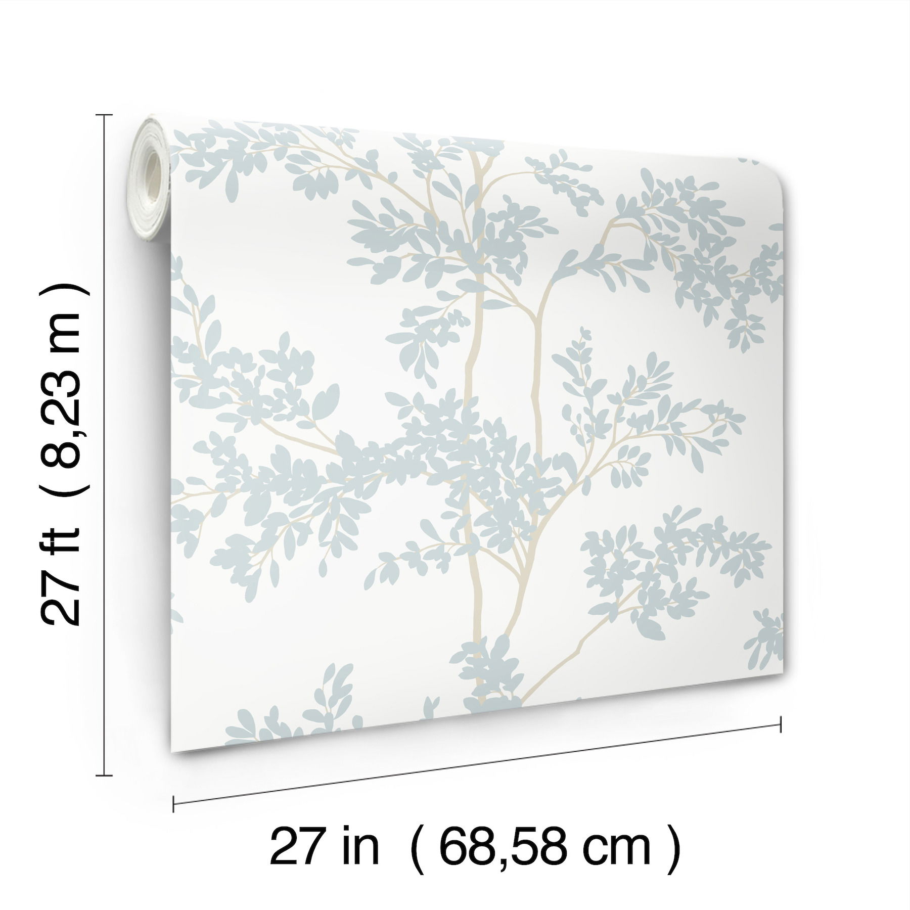 Lunaria Silhouette White & Cloud Blue Wallpaper Lunaria Silhouette White & Cloud Blue Wallpaper large image