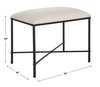Avenham Small Black Framed Bench, Benche by Uttermost, 24" width x 20" height x 16" depth thumbnail 3