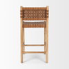 Shane Low Back 25.75in Seat Counter Stool | Brown Leather with Wood, Counter & Bar Stool by Mercana, 19" length x 21" width x 38" height thumbnail 8