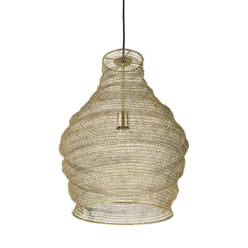 Halycon  Gold Mesh and Iron Pendant Light
