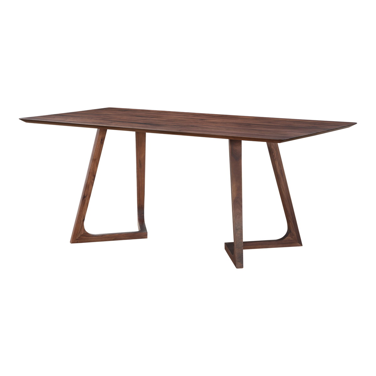 Godenza Rectangular Dining Table Walnut, by Moe's Home, 71" width x 29.5" height x 35.5" depth View 2
