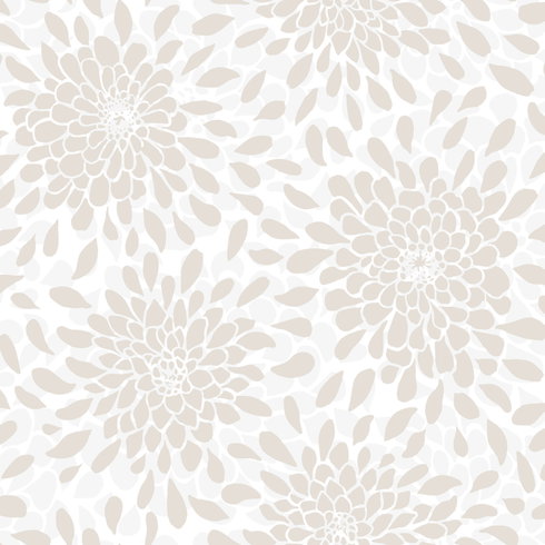 Toss The Bouquet Beige Peel & Stick Wallpaper