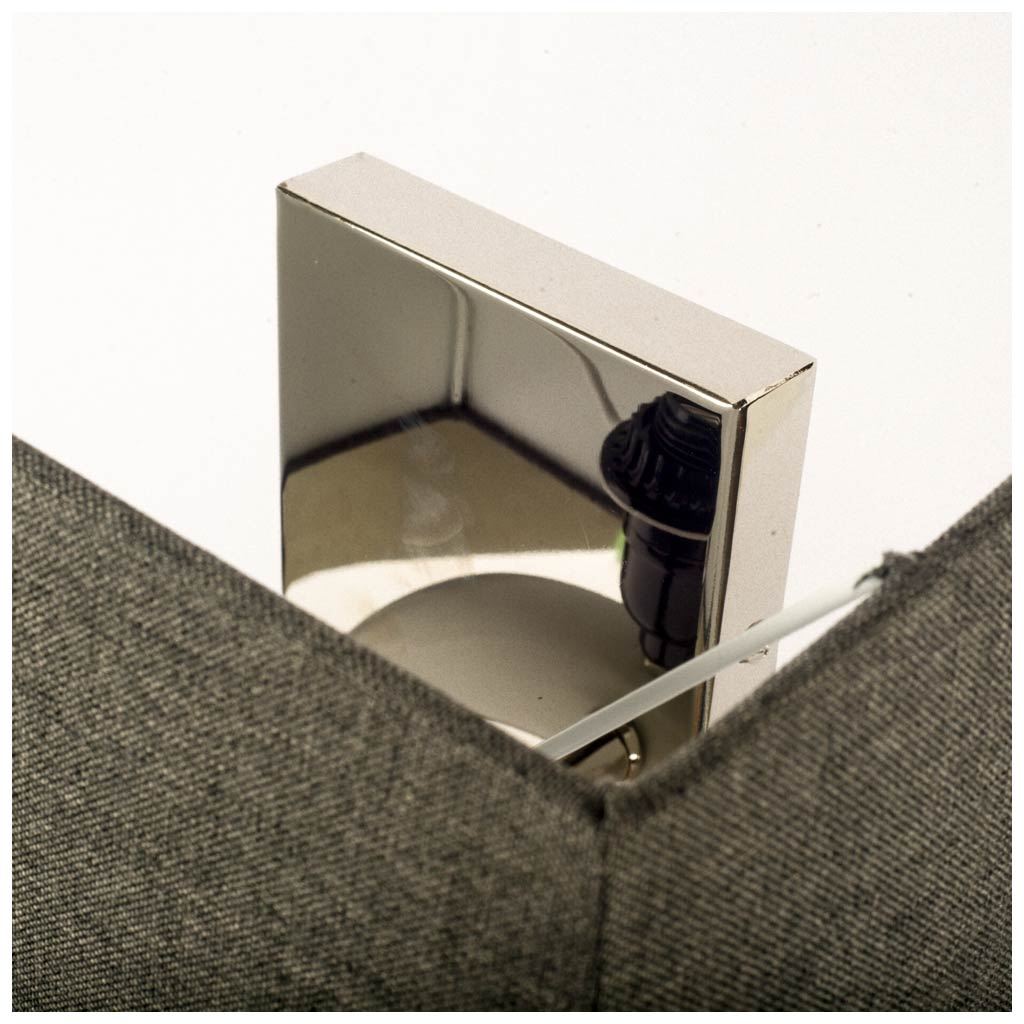 Scarlett II 6x19 Gray Base & Shade Wall Sconce, by Mercana, 6" length x 12" width x 19" height View 2