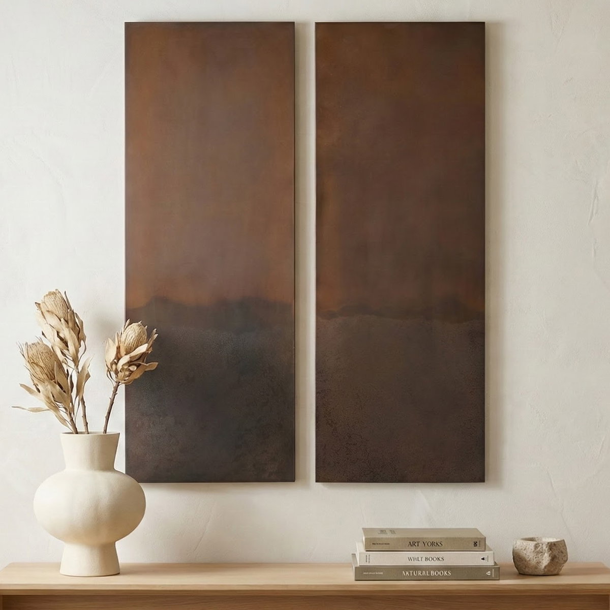Smith Wall Decor Bronze-set Of Two, Sculptural Wall Art by Moe's Home, 24" width x 36" height x 2" depth View 6