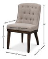 Lyra Side Chair, Dining Chair by Sarreid, 20" length x 25" width x 34" height thumbnail 11