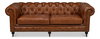 Castered Chesterfield Sofa, by Sarreid, 3'2" length x 7'5" width x 2'8" height thumbnail 10