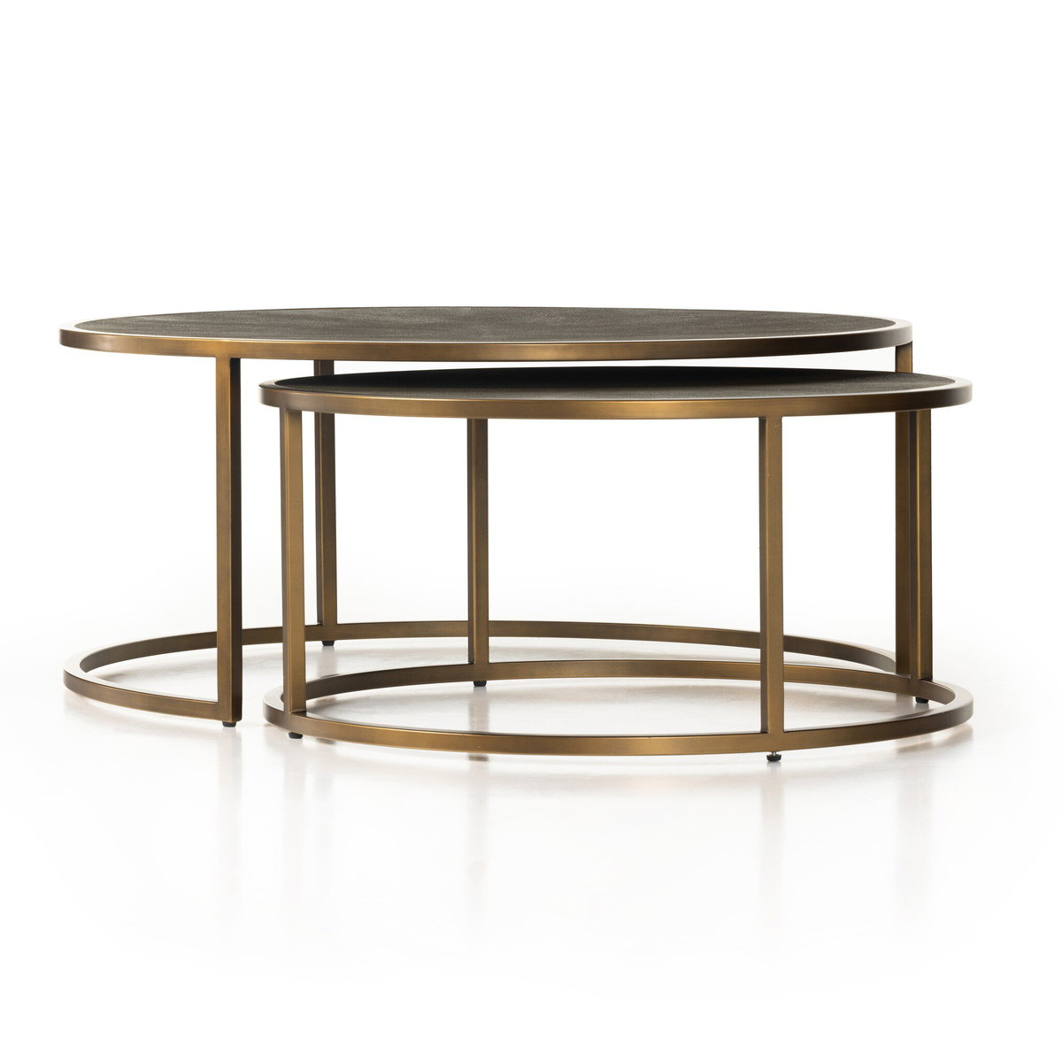 Shagreen Nesting Coffee Table, by Four Hands, 16" height x 38" depth View 4