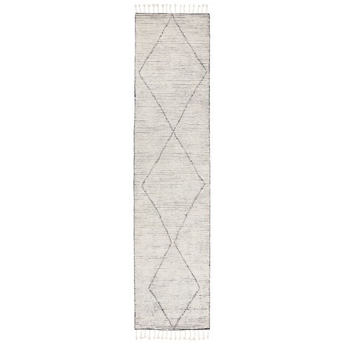 Ammil Hand-Knotted Trellis Cream/ Black Area Rug