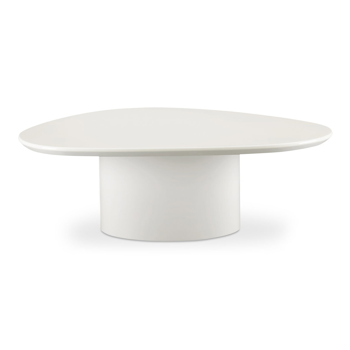 Eden Coffee Table Ivory Lacquer, by Moe's Home, 46" width x 16" height x 31.5" depth View 1