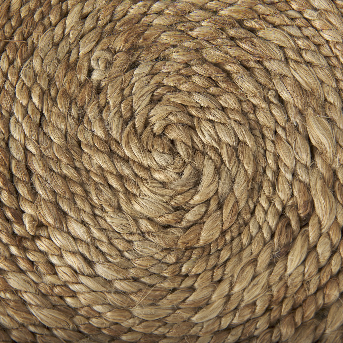 Allium Brown Handwoven Wool Cylindrical Pouf, Ottoman by Mercana, 15.75" length x 15.75" width x 17.75" height View 9