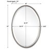 Sherise Brushed Nickel Oval Mirror, by Uttermost, 22" width x 32" height x 1.75" depth thumbnail 3