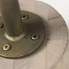 Maxwell 20' Round Light Brown Wood with Gold Metal Pedestal Side Table thumbnail 10