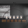 Atwood 5 Light Rustic Linear Chandelier, Linear Suspension by Uttermost, 51" width x 30.75" height x 7.75" depth thumbnail 2
