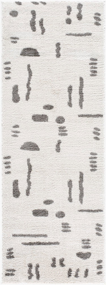Fossay Shag Machine Woven Rug, by Surya, 7'2.61" length x 2'7.5" width