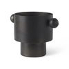 Juno 6.5H Medium Black Iron Vase thumbnail 0