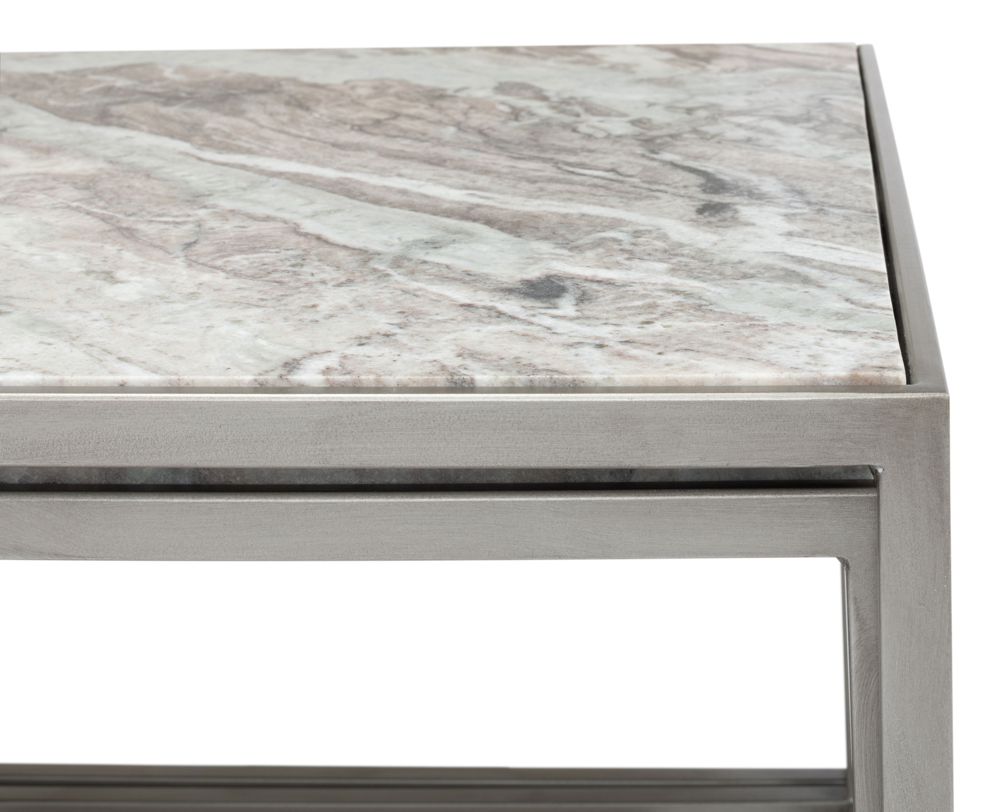 Set Of 3 Nesting Low Tables, Marble Tops large image 