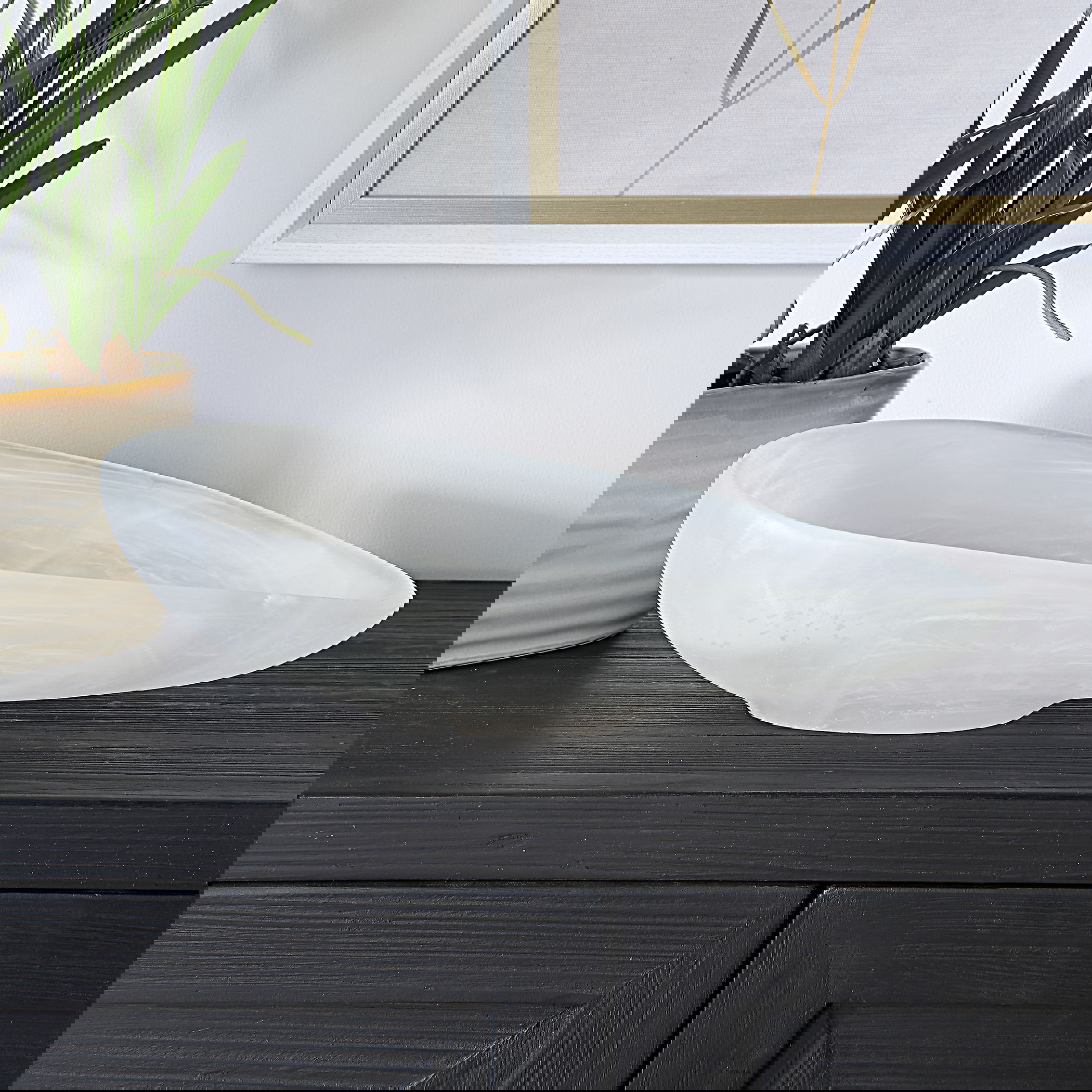 Marchena White Bowl, Decorative by Uttermost, 16" width x 4.5" height x 10" depth View 2