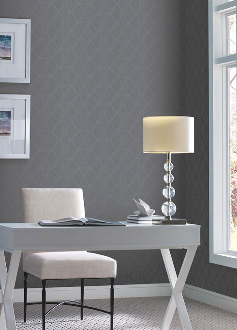 Opposites Attract Dark Grey Wallpaper
