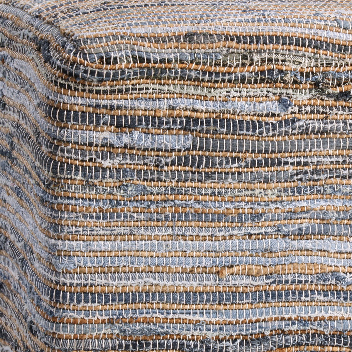 Assam Ottoman, by Dovetail, 18" width x 18" height x 18" depth View 2