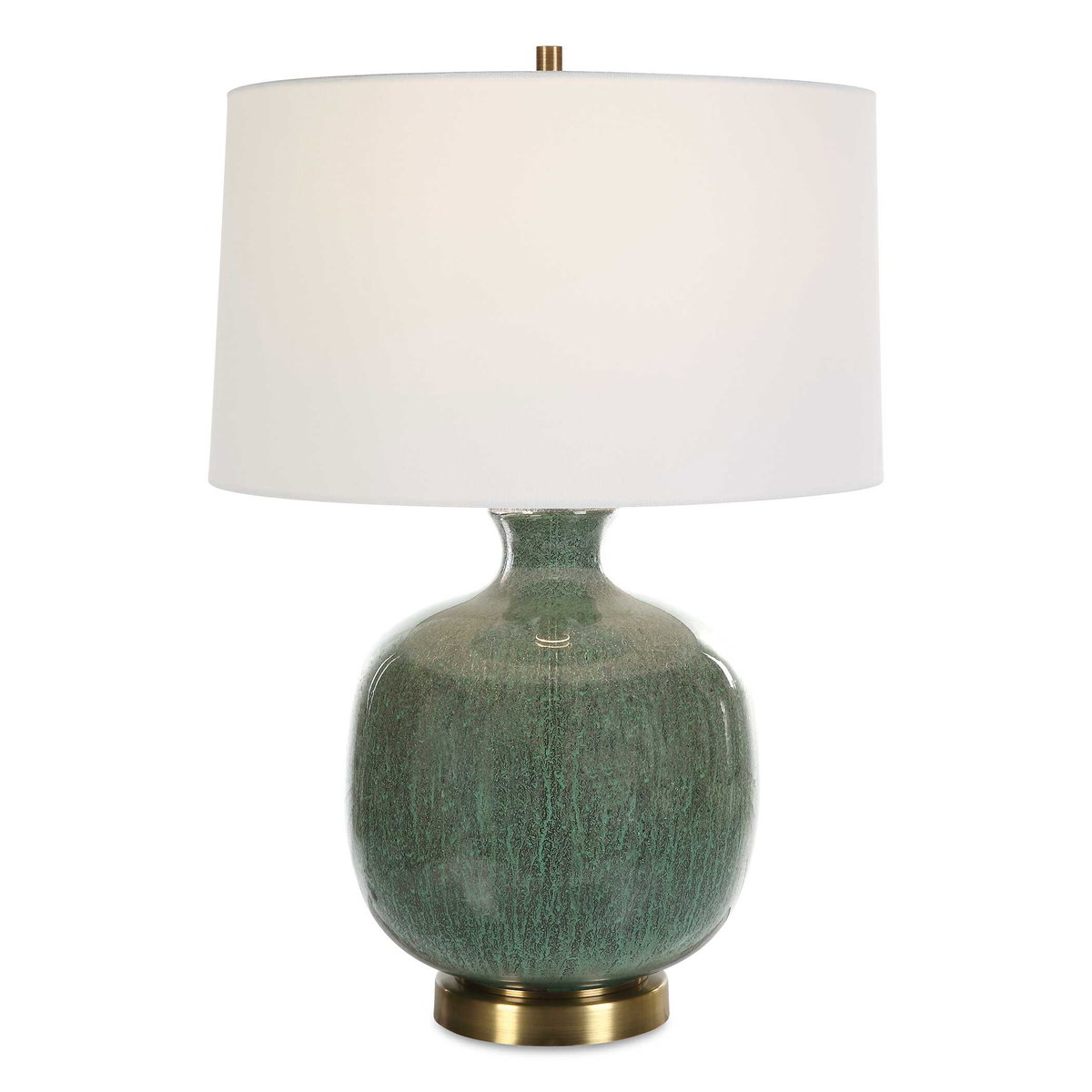 Nataly Aged Green Table Lamp, by Uttermost, 18" width x 26" height x 18" depth View 1