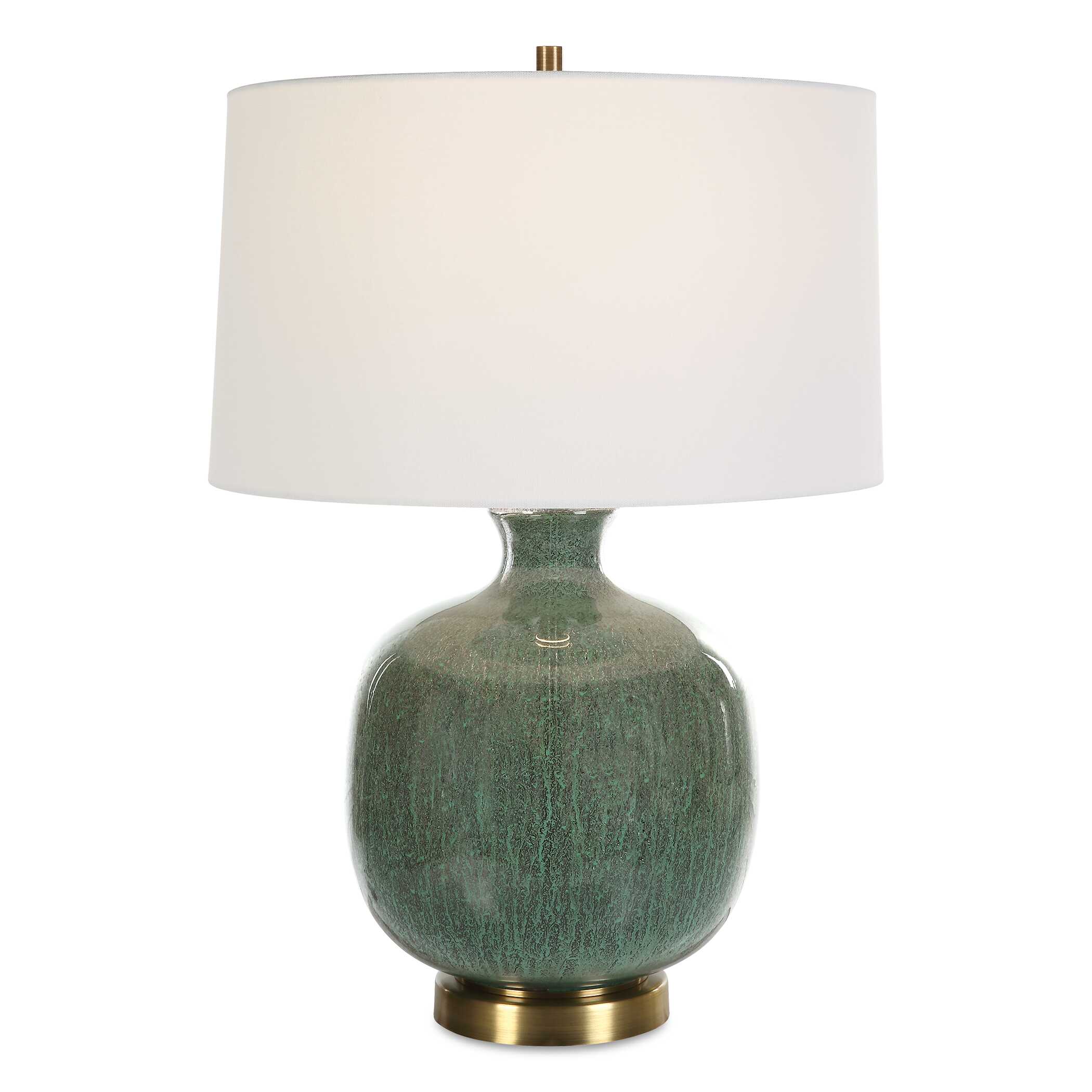 Nataly Aged Green Table Lamp large image 
