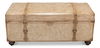 Leather Trunk/Bench, Pearl Leather, Seating by Sarreid, 48" length x 16" width x 20" height thumbnail 12
