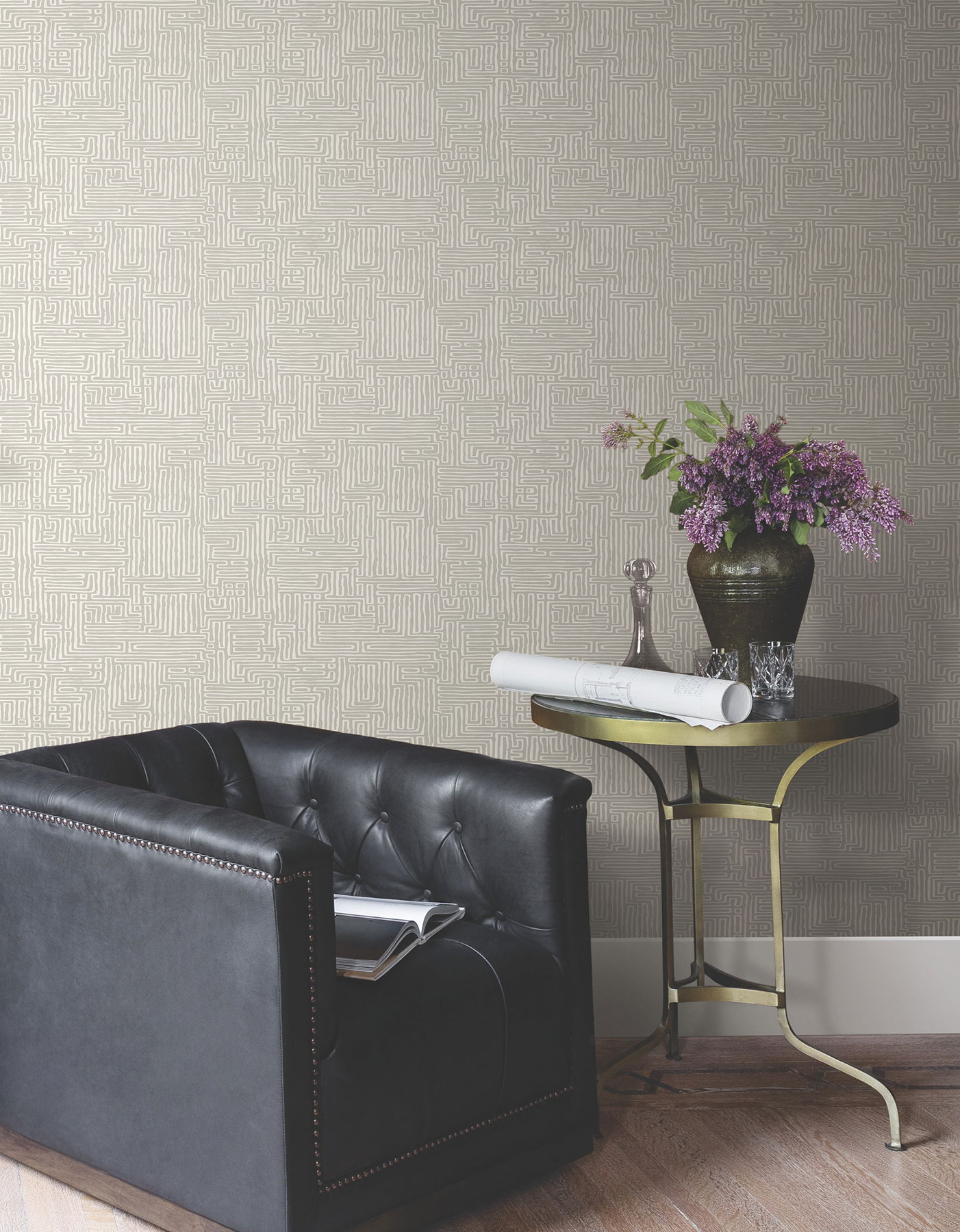 Passages Taupe Wallpaper large image 