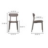Kent Outdoor Dining Chair Taupe - Set Of Two, by Moe's Home, 16.75" width x 31" height x 20.5" depth thumbnail 9