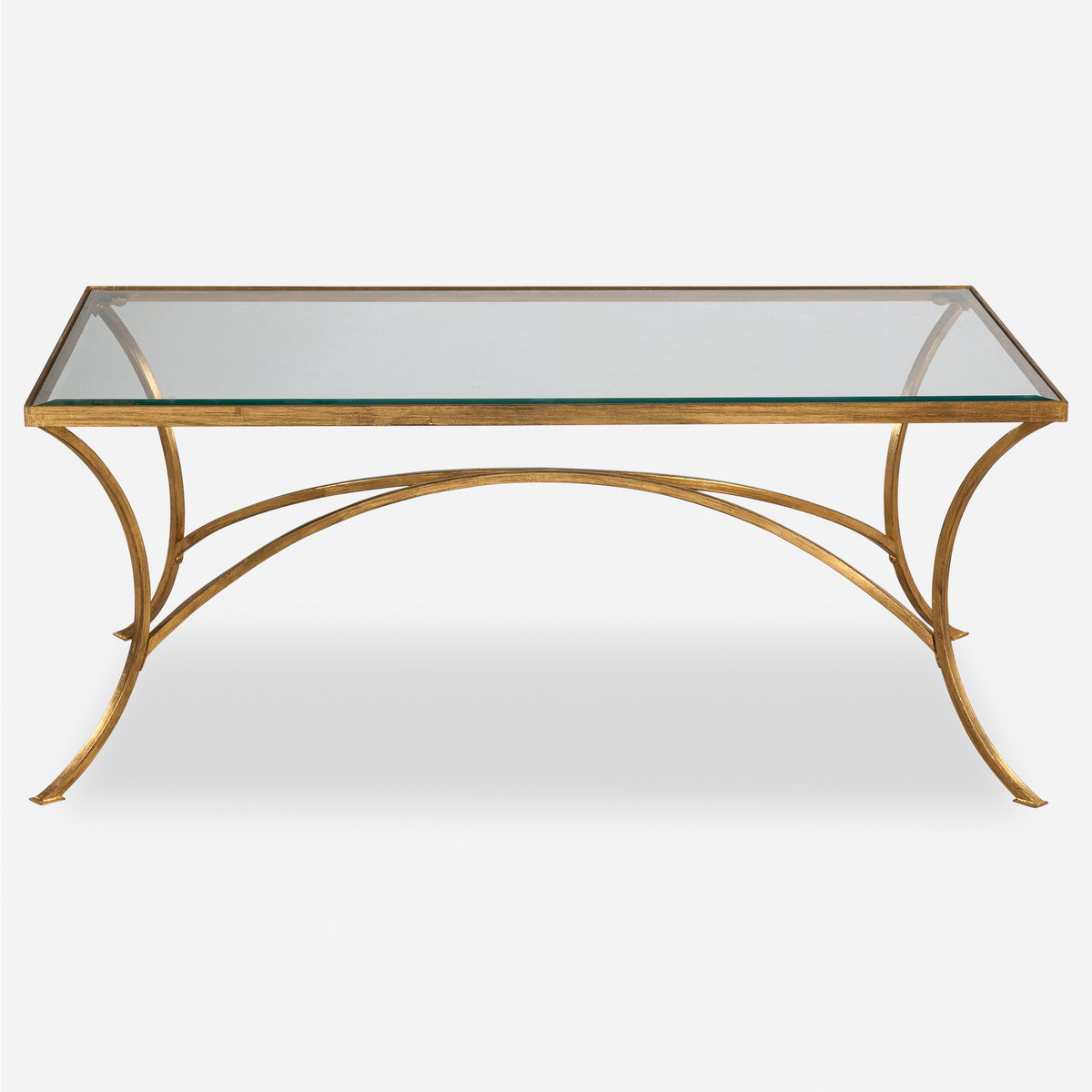 Alayna Gold Coffee Table, by Uttermost, 48.12" width x 19.75" height x 24.12" depth View 1