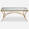 Alayna Gold Coffee Table, by Uttermost, 48.12" width x 19.75" height x 24.12" depth thumbnail 1