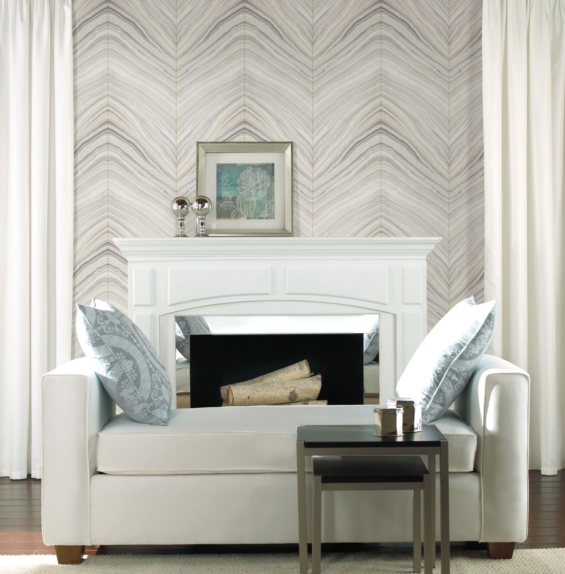 Onyx Strata Beige Wallpaper large image 