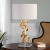 Twisted Vines Gold Table Lamp, by Uttermost, 16" width x 28.5" height x 16" depth thumbnail 2