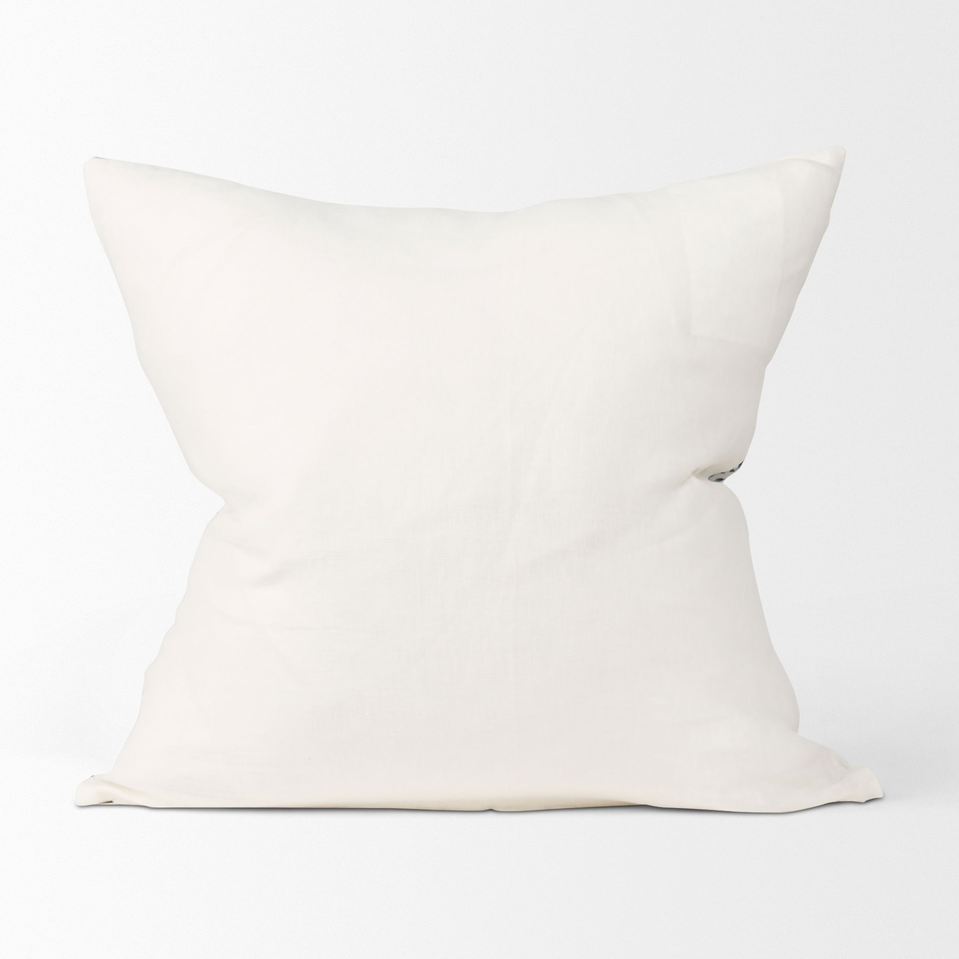 Jenna Cream with Black Print Linen Square Decorative Pillow Cover large image 