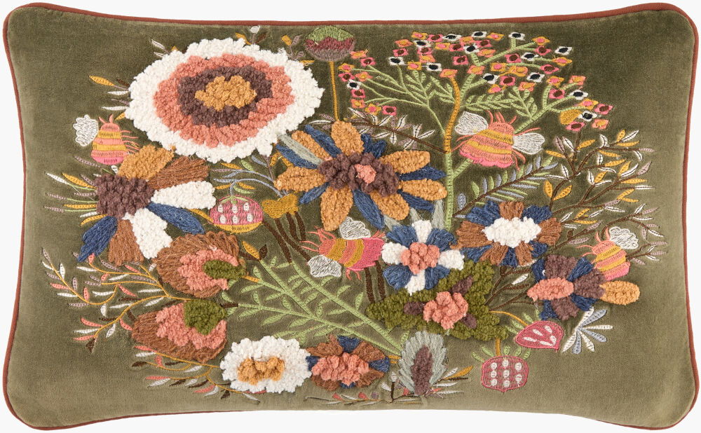 Willa Bea Accent Pillow Down, Decorative Pillow by Surya, 20" length x 20" width