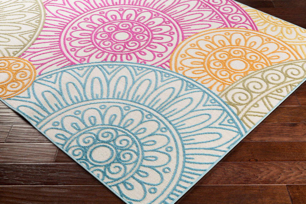 Jolene Machine Woven Rug, by Surya, 1'3.75" length x 1'3.75" width