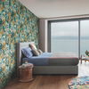 Flower Pot Teal & Orange Wallpaper thumbnail 2