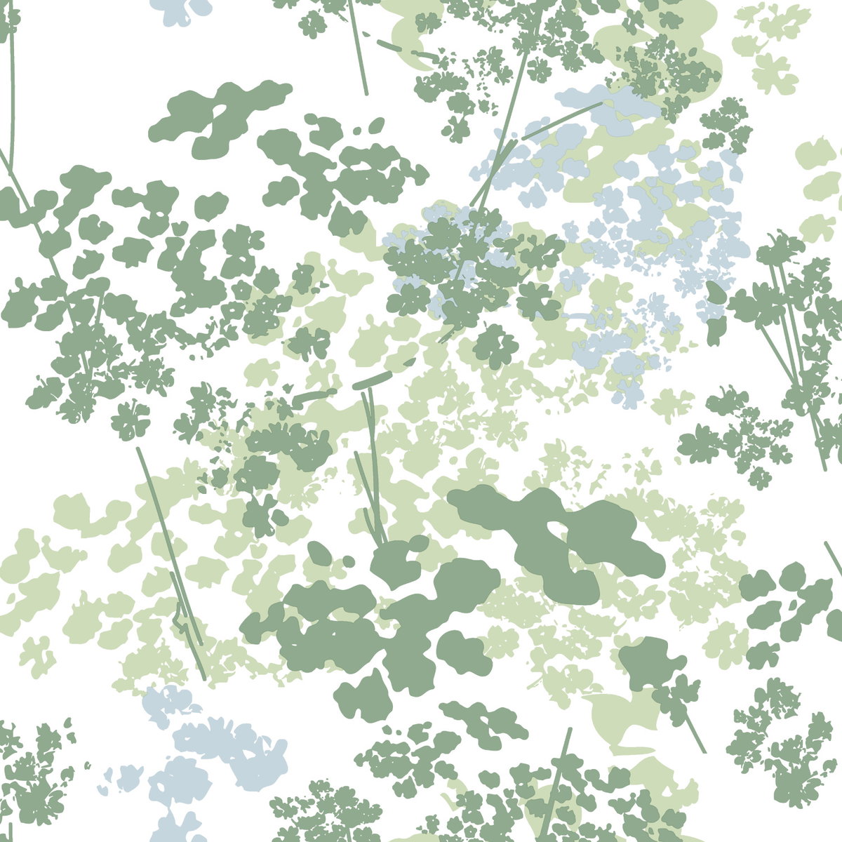 Queen Anne's Lace Green Peel & Stick Wallpaper, by York Wall, 16'6" length x 1'8.5" width x 0.02" depth