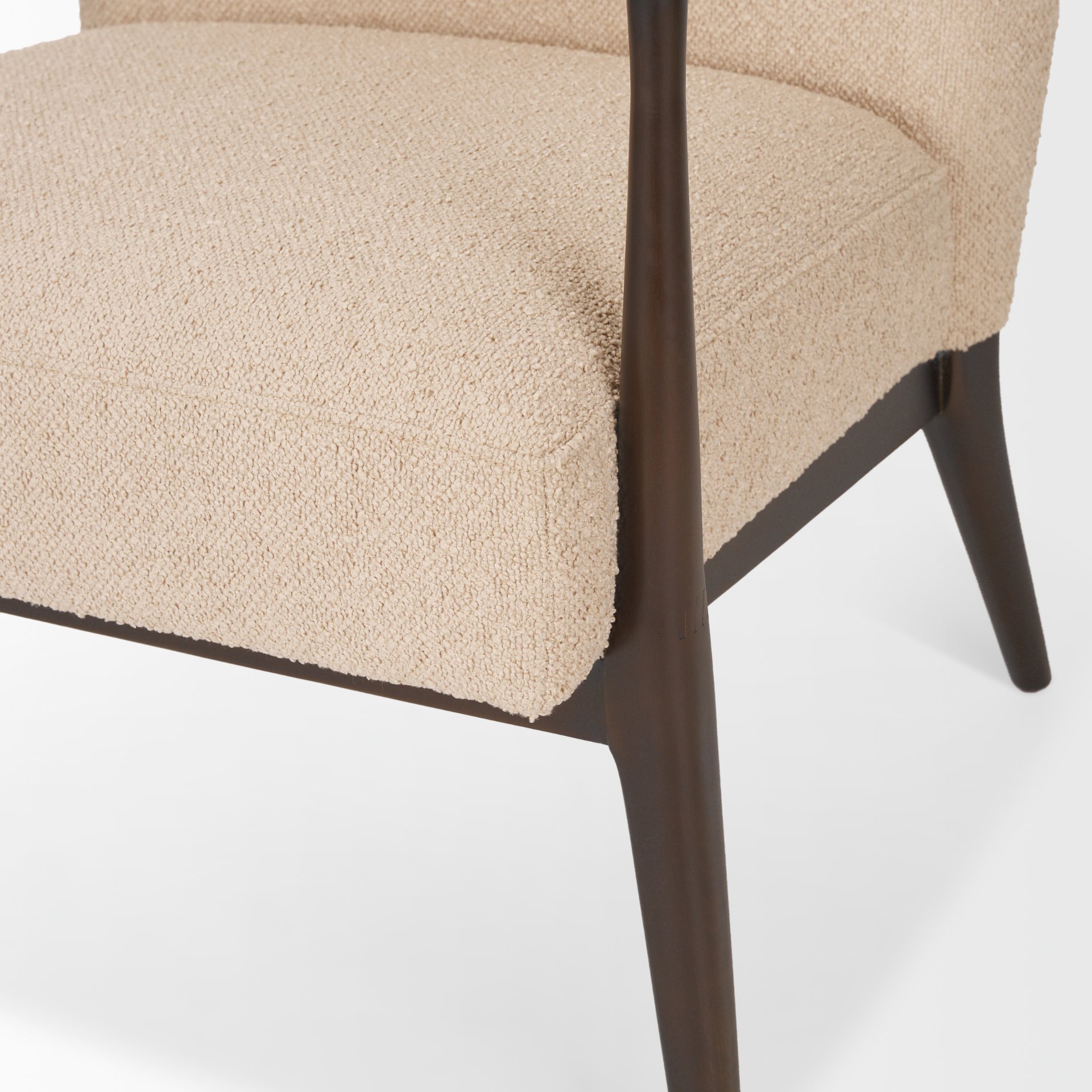 Argent Beige Boucle Accent Chair, by Mercana, 30" length x 29" width x 38" height View 10