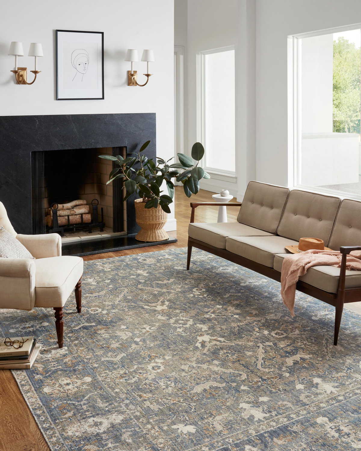 Chris Loves Julia x Loloi Rosemarie Rug, 1'6" length x 1'6" width View 2