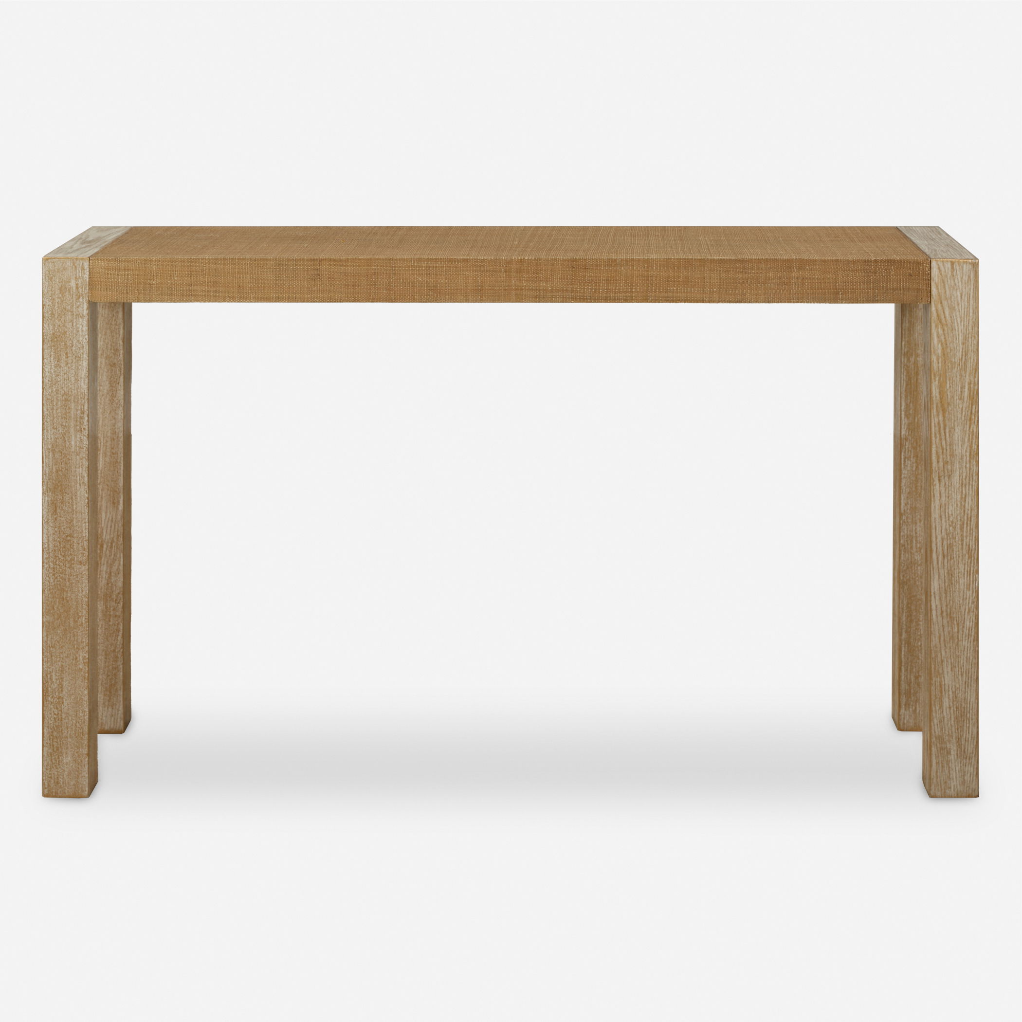 Bentley Grasscloth Console Table large image 