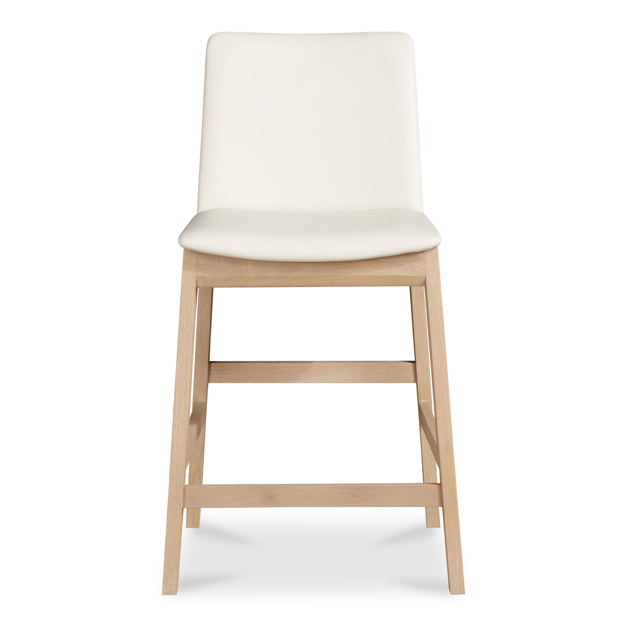 Deco Oak Counter Stool White Pvc, Counter & Bar Stool by Moe's Home, 21.7" width x 38.9" height x 20.8" depth View 1