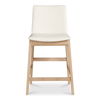 Deco Oak Counter Stool White Pvc, Counter & Bar Stool by Moe's Home, 21.7" width x 38.9" height x 20.8" depth thumbnail 1