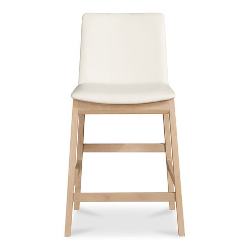 Deco Oak Counter Stool White Pvc