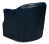 Coolidge Leather Swivel Chair, Blue, Seating by Sarreid, 30" length x 28" width x 31" height thumbnail 11