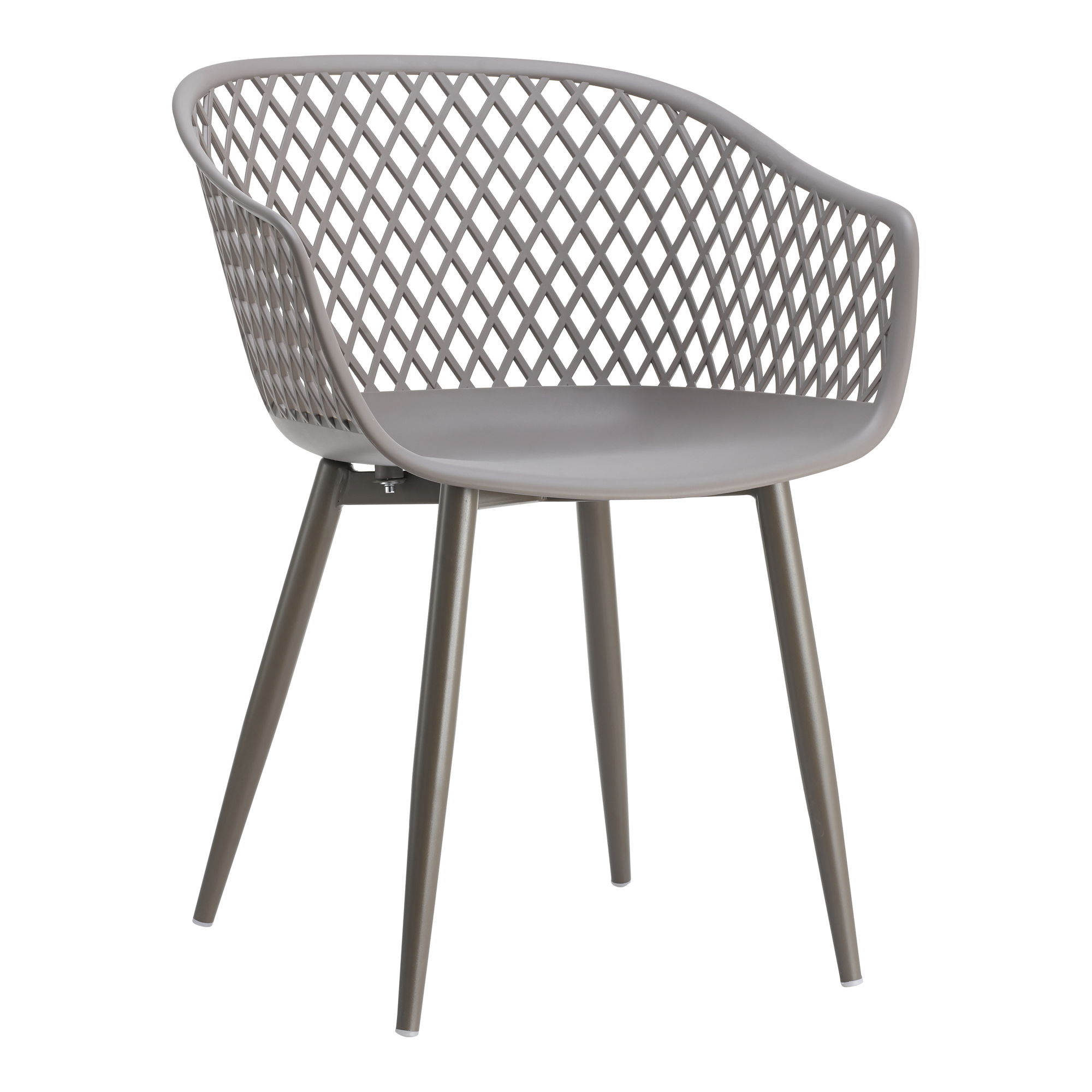 Piazza Outdoor Chair Grey - Set Of Two, Dining Chair by Moe's Home, 23.5" width x 31.5" height x 22.5" depth View 5
