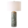 Meltdown Ivory Teal Table Lamp, by Uttermost, 1'4" width x 2'4.5" height x 1'4" depth thumbnail 1
