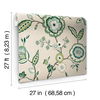 Dahlia Blooms Green & Beige Wallpaper thumbnail 6