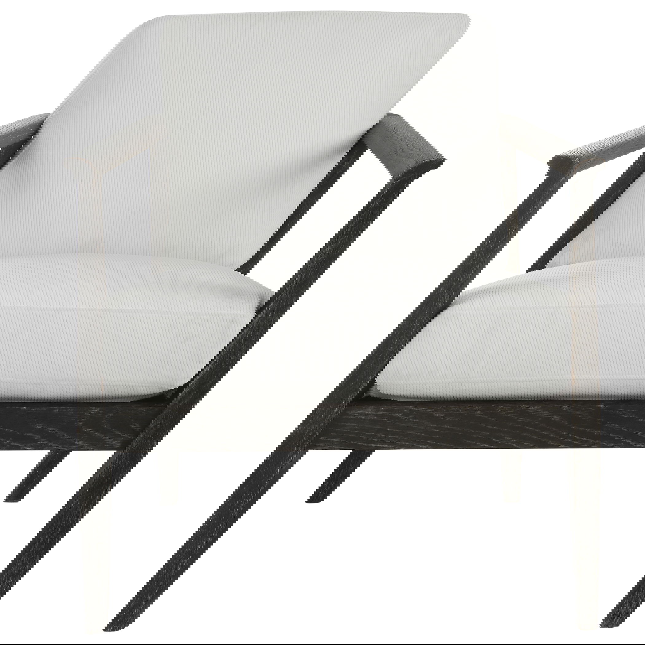 Brunei White Accent Chair, Furniture by Uttermost, 28.25" width x 32.5" height x 33.5" depth View 1